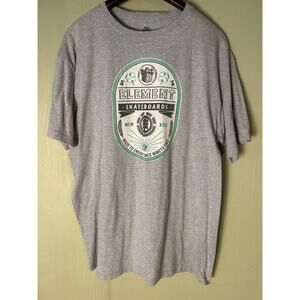 Element Skateboard Short Sleeve Tshirt Gray XL